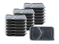 Yangrui 1200 Ml 40 Oz Premium Takeout Meal Prep Containers 2 Divided Sections Catering To Go Carryout Food Container