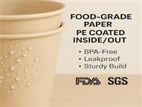 Heat Insulated Single Wall Anti Burn Surface Office Coffee Paper Disposable Coffee Cups Drinkware Cup